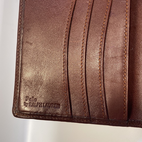 Vintage Polo Ralph Lauren Wallet Burgundy Check Blackwatch - Picture 6 of 7